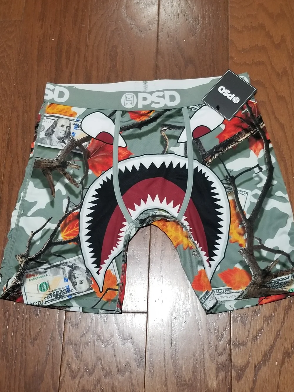 NEW! PSD Warface Boxer Briefs in Olive with Red Accents Sz Large NWT